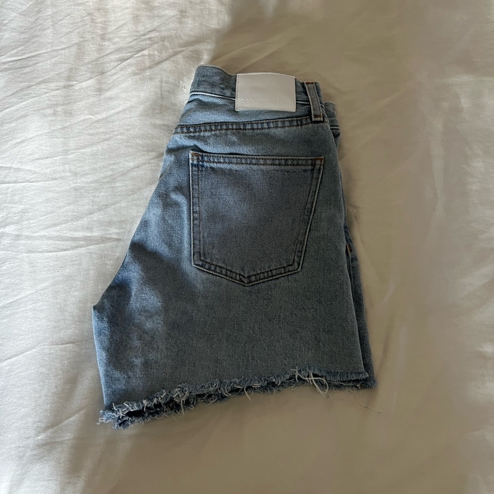 Denim forum midi shorts